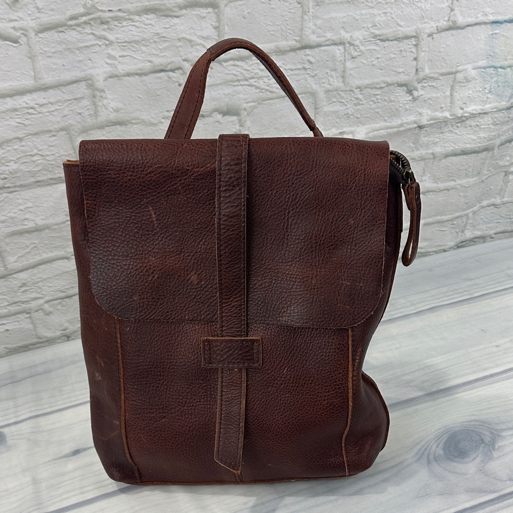 Duluth Trading Co Dark Brown Leather Backpack